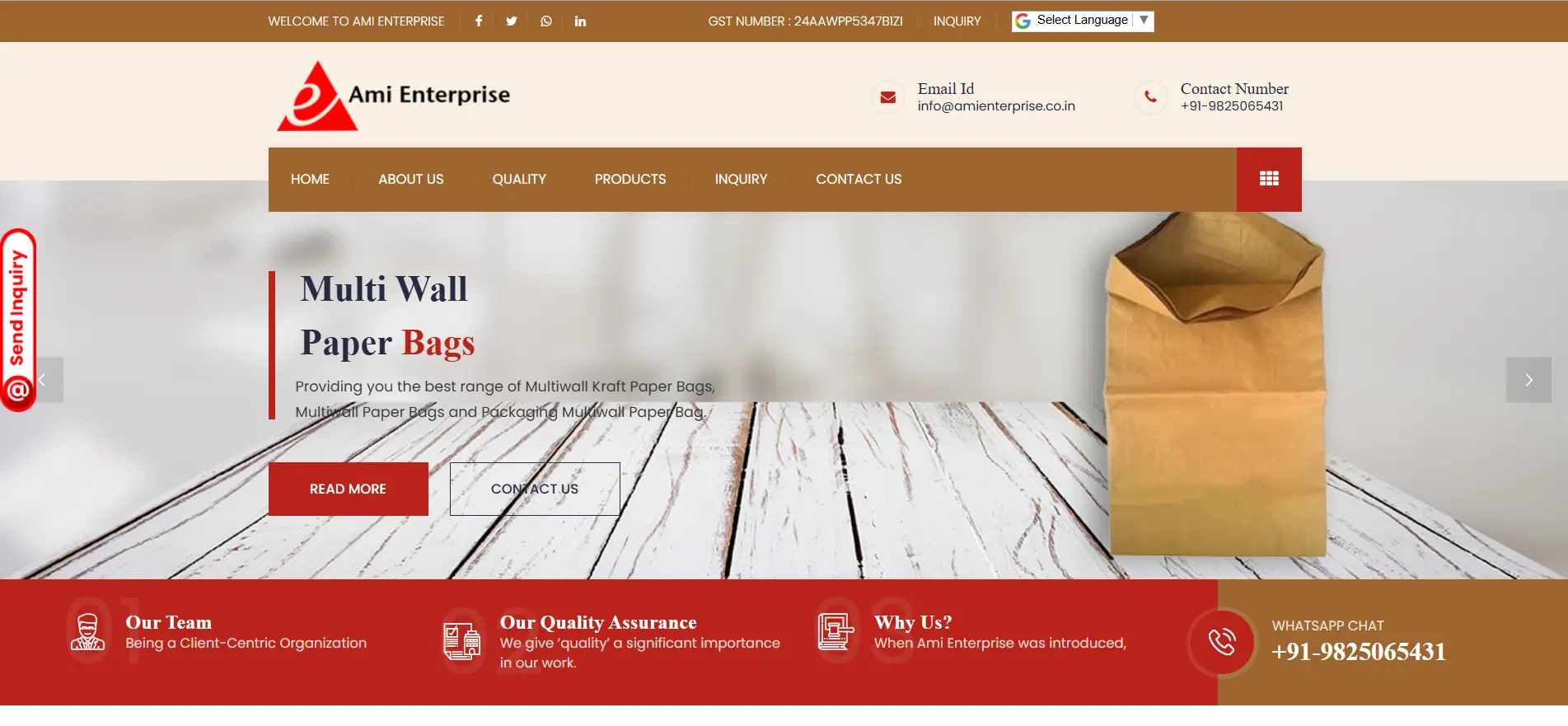 Ami Enterprise Website