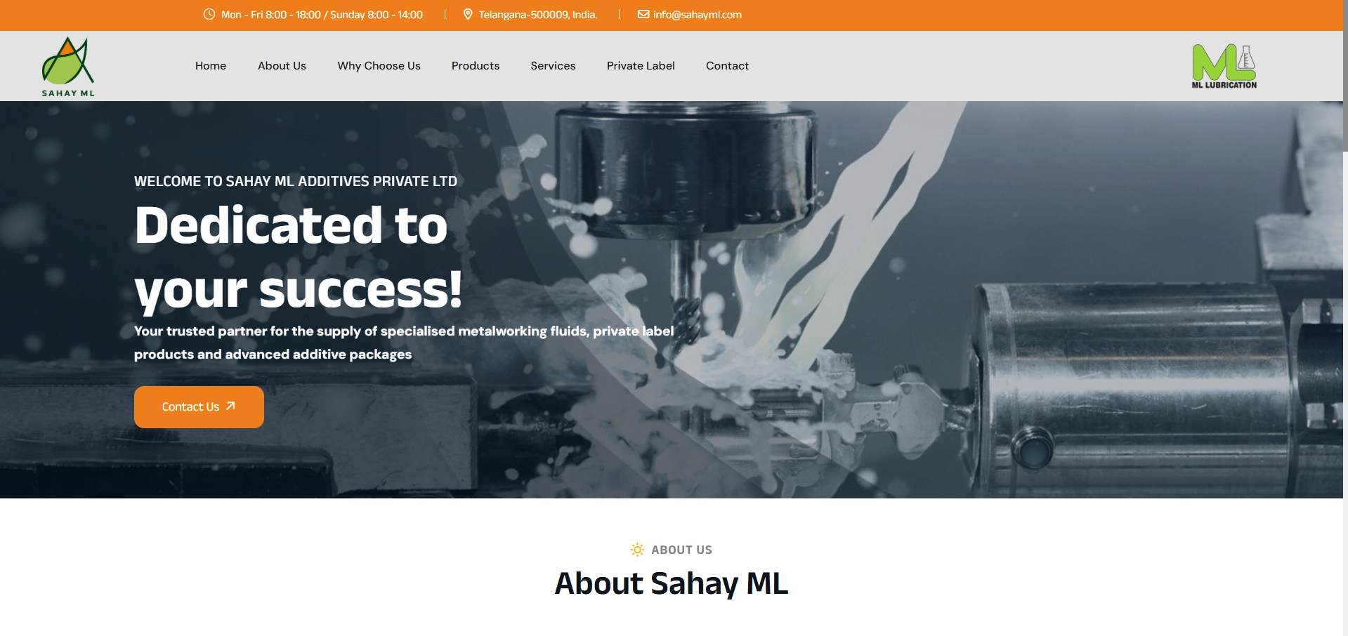 Sahay ML Additives Website