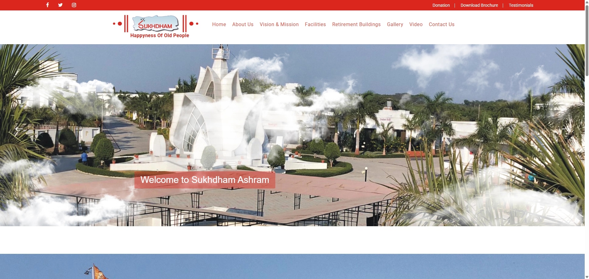 Sukhdham Ashram Website