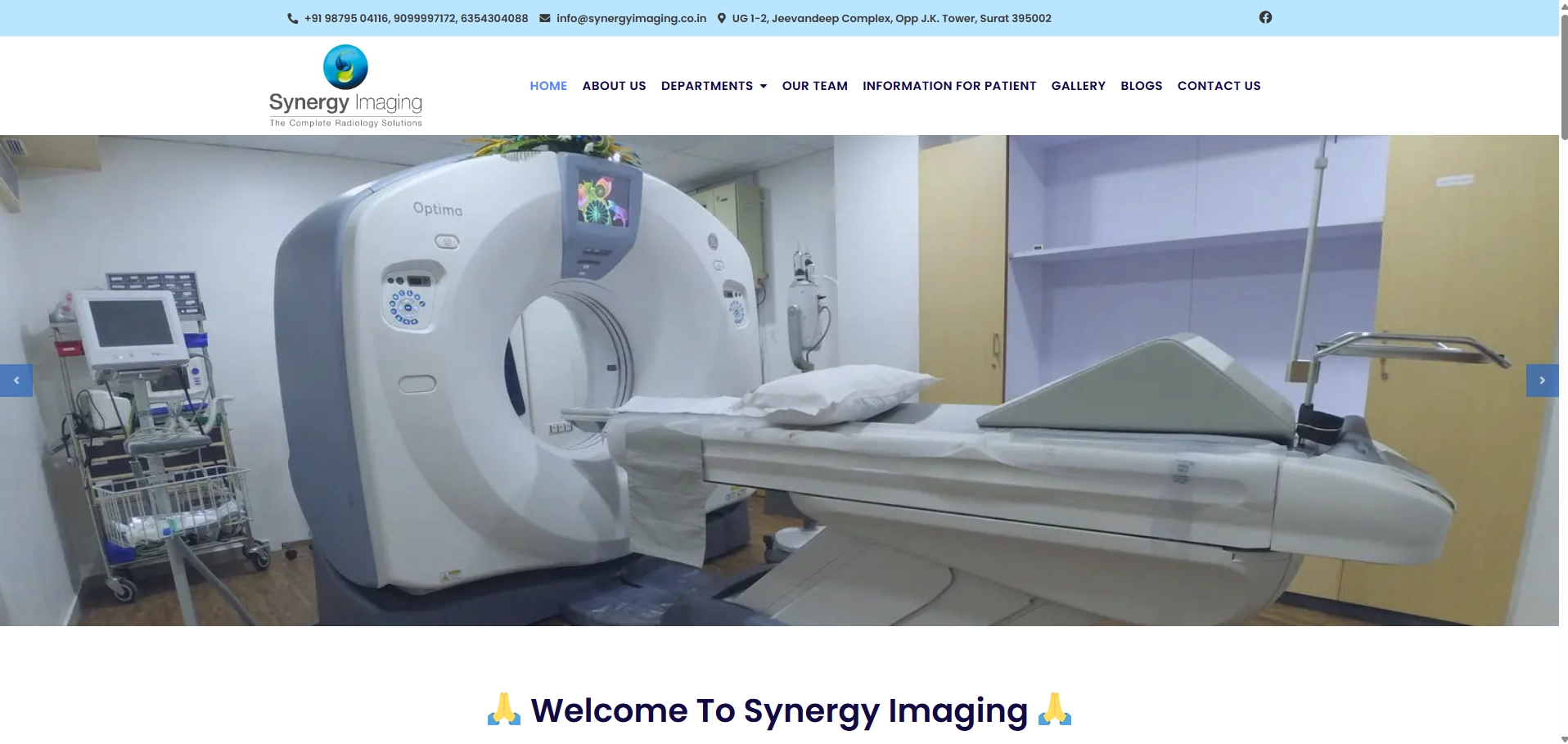 Synergy Imaging Healthcare Website